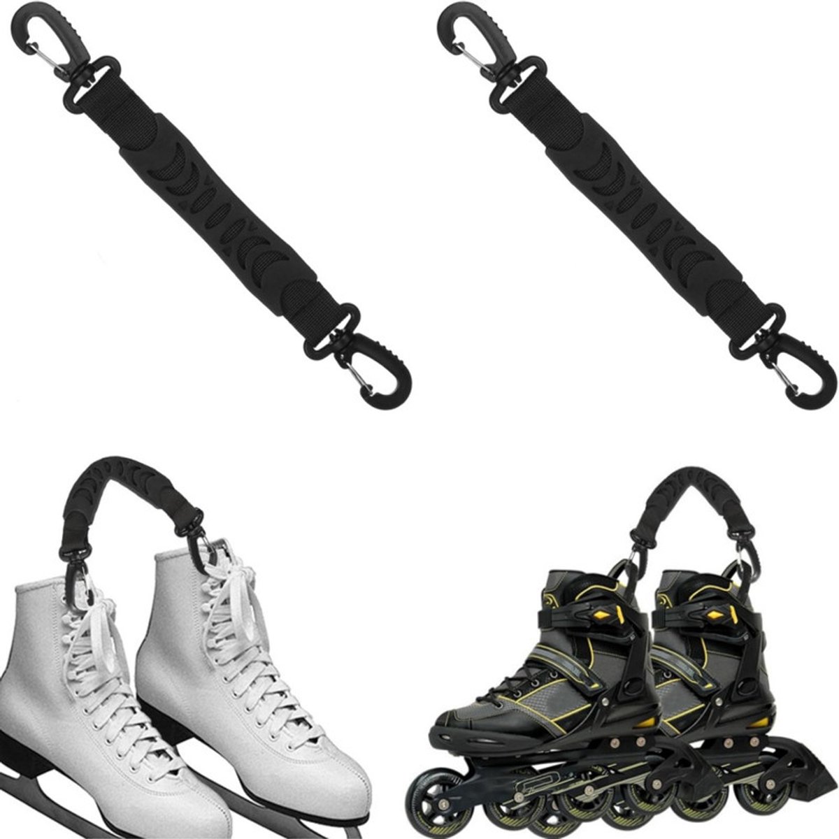 2 stuks - Inline skate haak - Rolschaats draaggereedschap - Winterski accessoire - Zwart - 2,5*30 cm - Geschikt voor rolschaatsen, inline skates en rolschaatsen Skateonderdeel kopen online