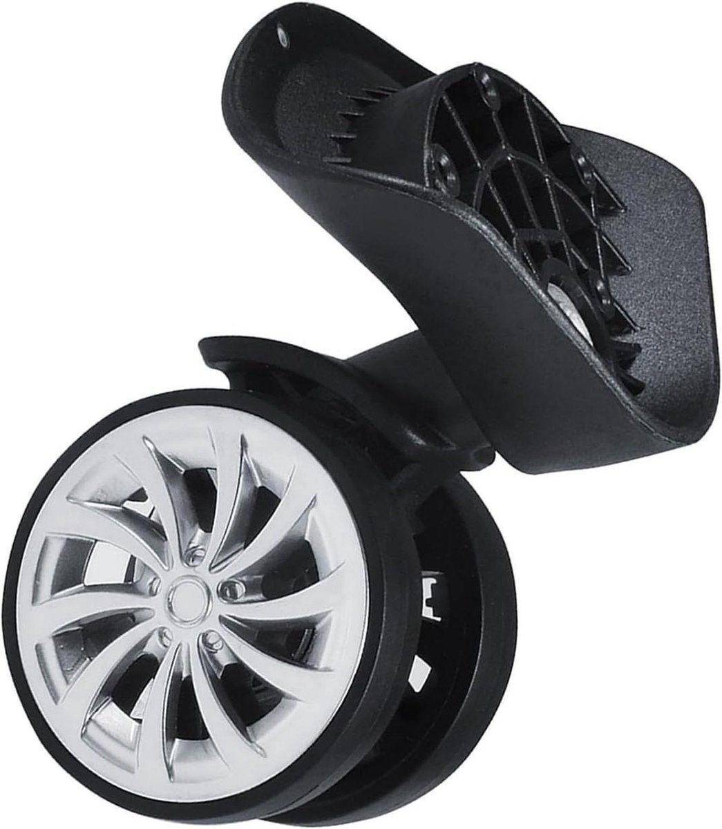 2 stuks stille dubbele rij wielen voor reisbagage vervangingsonderdelen met roterende universele kunststof wielen Skateonderdeel kopen online