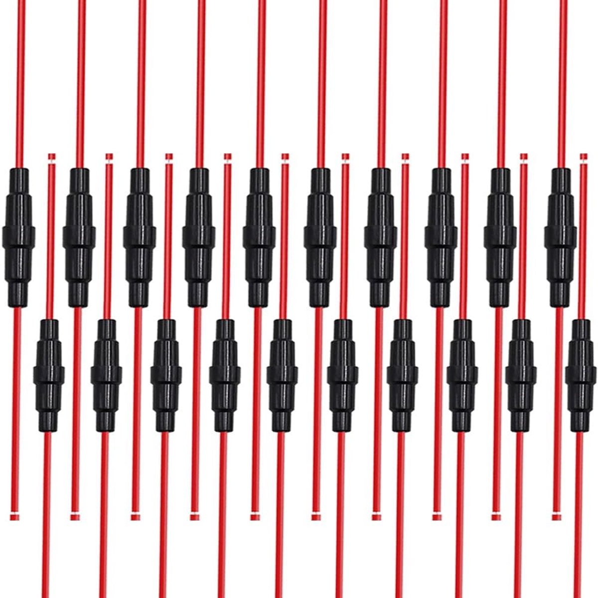 20Pcs Inline Glass Tube Fuse Holder Set - 32V 20A Car AGC Glass Fuse Holder met 16 AWG Draad - 10 Stukken 5 X 20mm + 10 Stukken 6 X 30mm Skateonderdeel kopen online