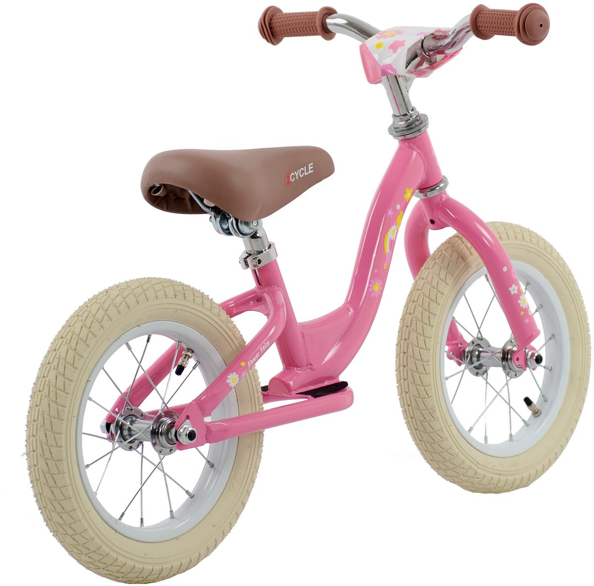 2Cycle - Loopfiets - First - Luchtbanden - Roze- Loopfiets 2 jaar - Balance bike Loopfiets kopen online