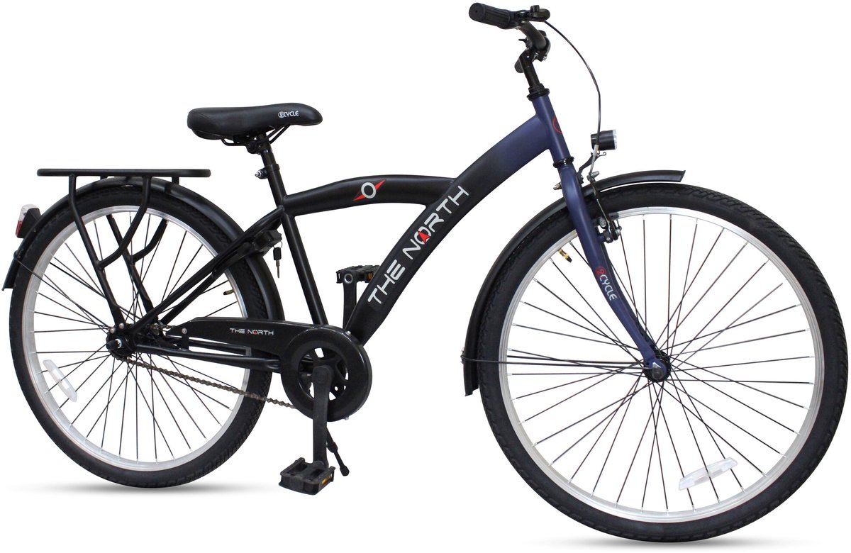 2cycle the north kinderfiets 26 inch 10 tot 12 jaar voor jongens blauw