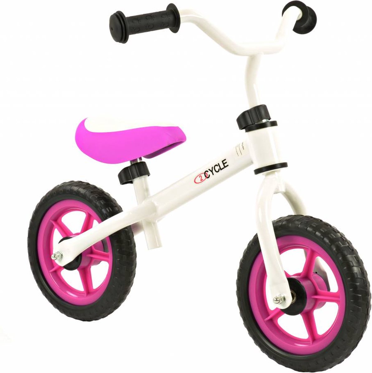 2cycle wit roze 1305 loopfiets