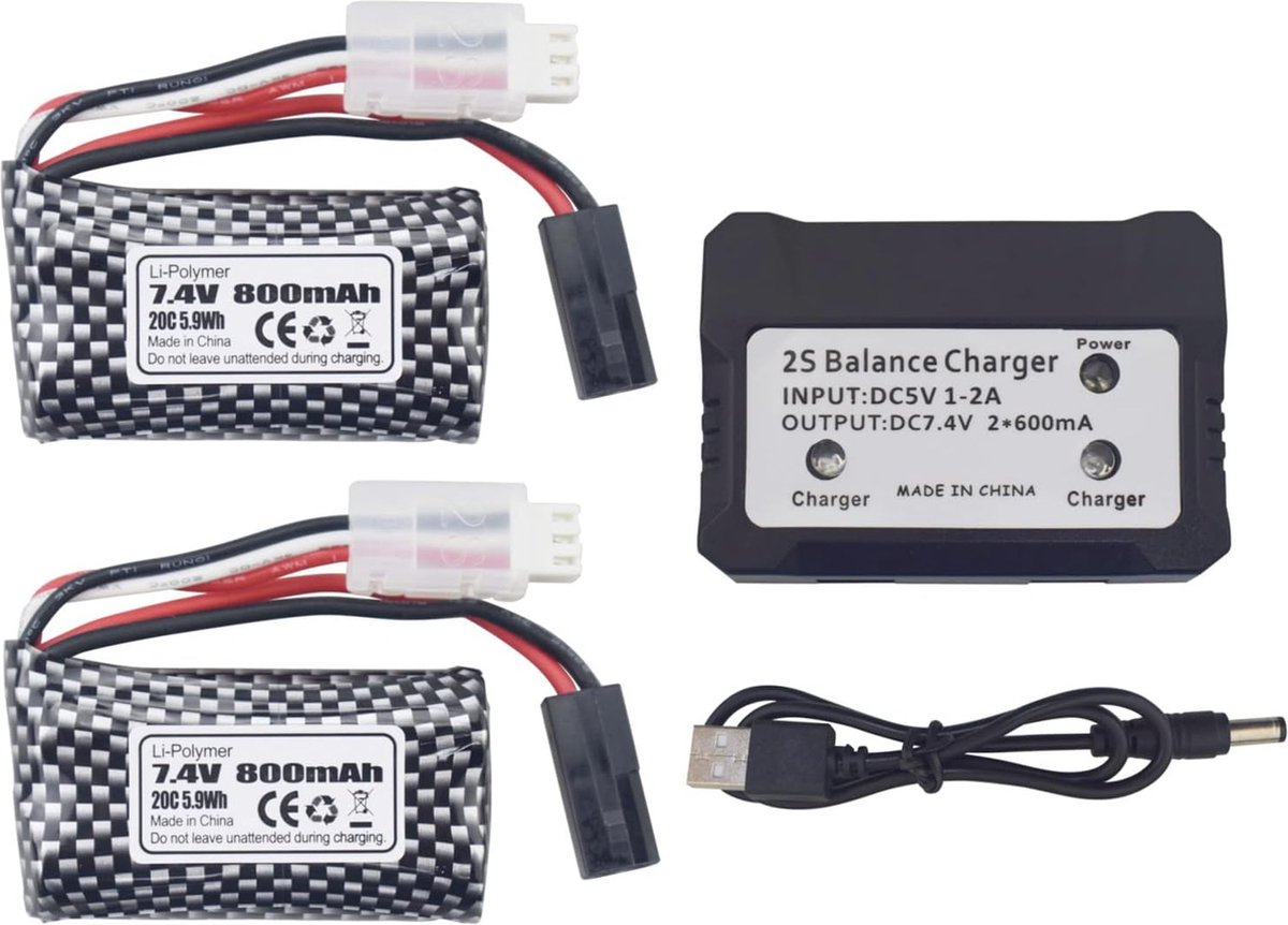 2pcs 7 4v 800mah 5500 2p plug lithium batterij met 2 in 1 lader voor 9130 9135 9136 9137 9138 9145 rc speelgoedauto rc 4wd hoge snelheid off road rc auto