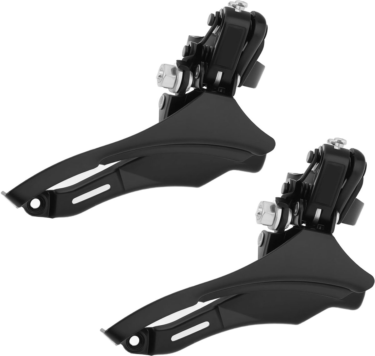 2PCS Bicycle Front Derailleur FD-TZ30 Compatible with Shimano Tourney 6/7 Speed Chuck Diameter 31.8mm Chainline 47.5mm Front Chainring Shifter Black Fiets kopen online