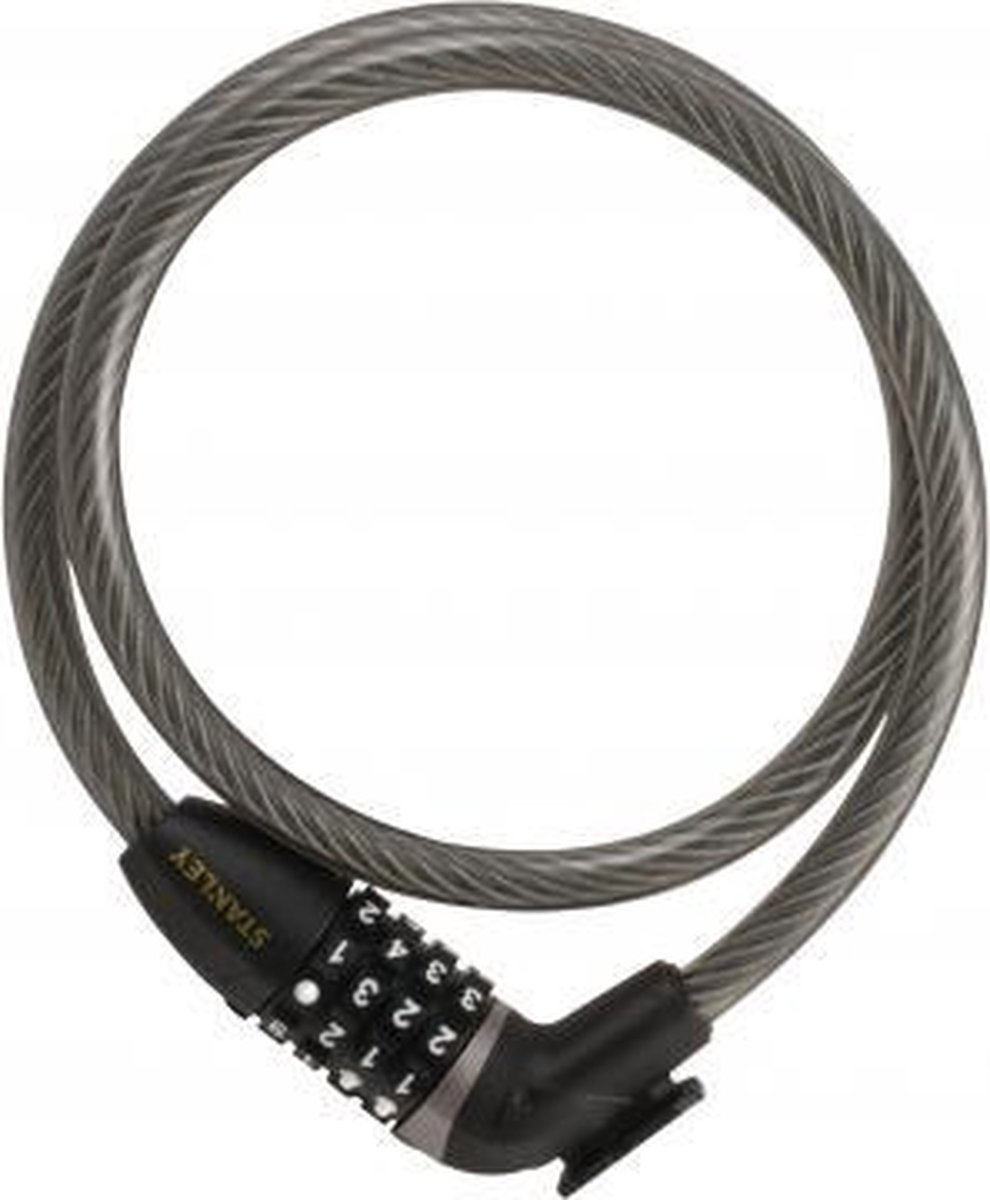 4 digit combination bike lock zinc alloy lock body with abs housing 175 mm