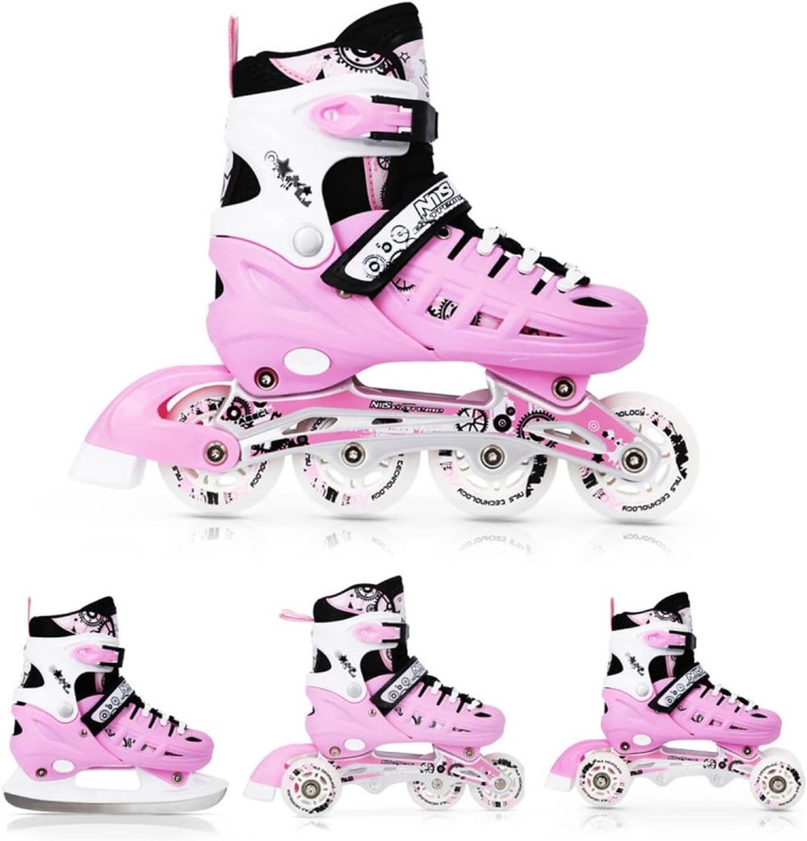 4-in-1 Verstelbare Inline Skates voor Jongens en Meisjes - Rolschaatsen en Schaatsen Rolschaatsen kopen online
