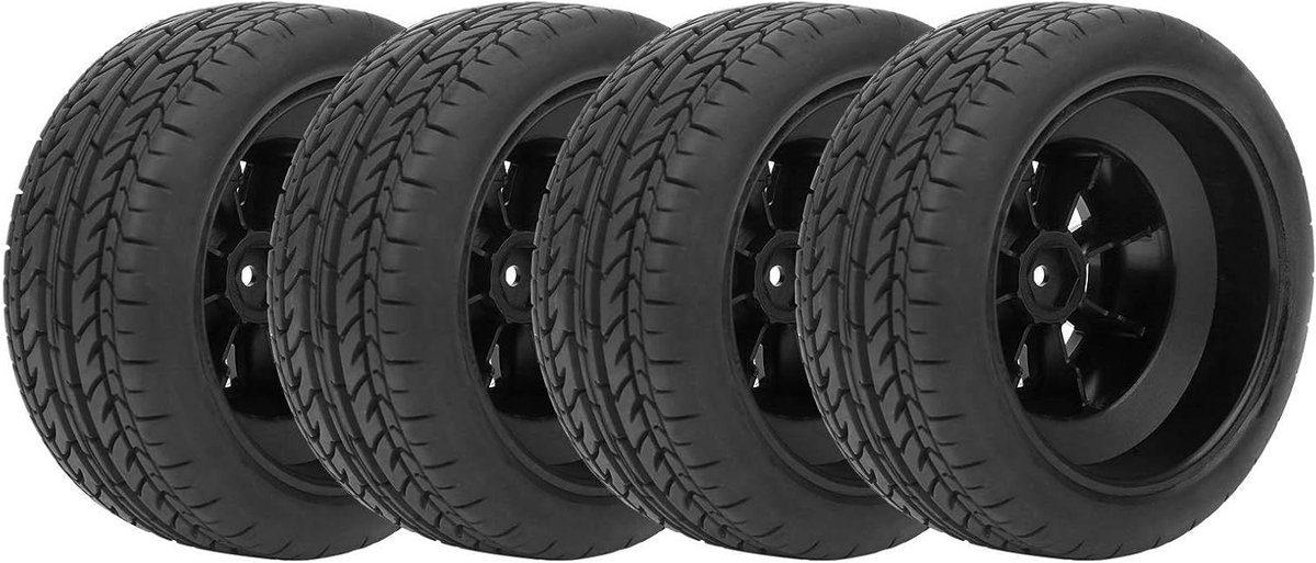 4 Stks Rubber Band Set 12mm Hex Hub Wielen 1/10 Slash Truck Band Wiel Accessoire voor HSP 1/10 Korte Cursus Truck Skateonderdeel kopen online