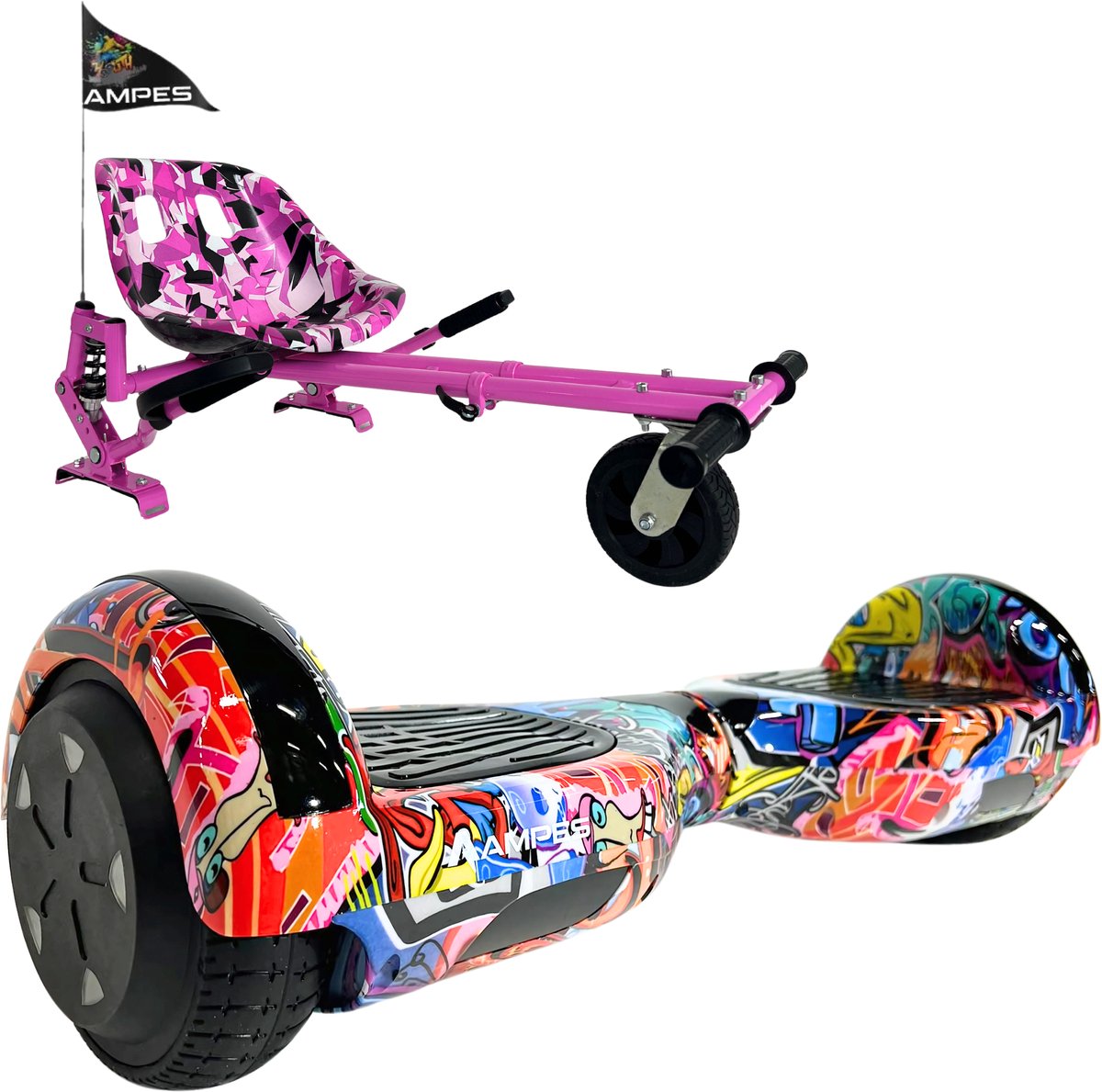 6,5 LED Hoverboard Graffiti + KVR Hoverboard kopen online