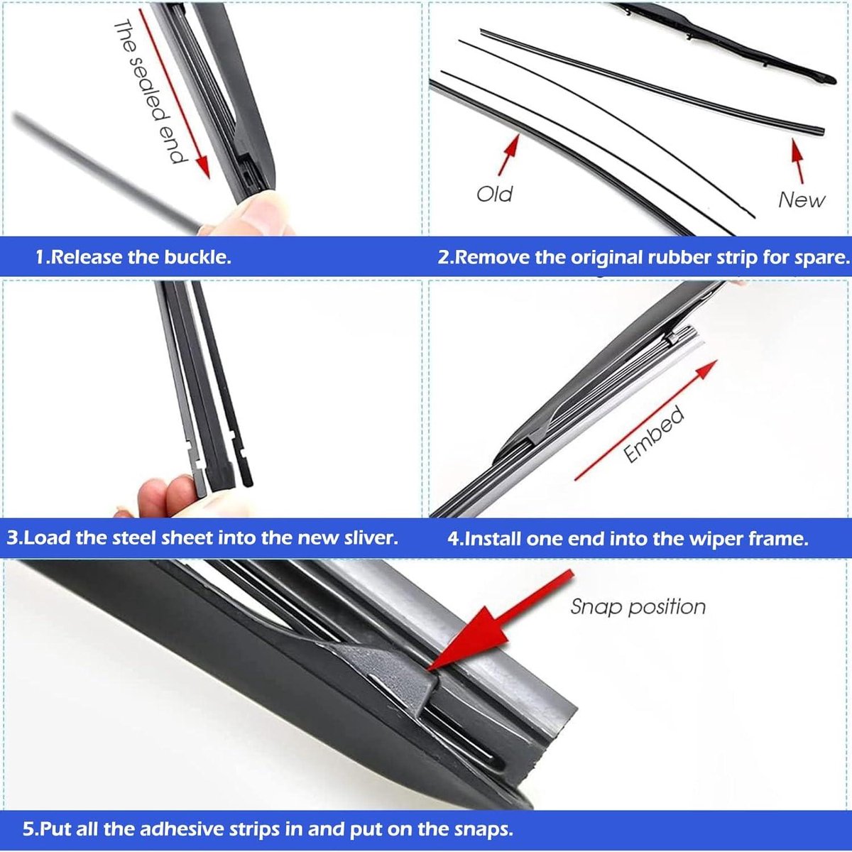 6 stuks Snijdbare ruitenwissergom van rubber 700 mm - vervangende ruitenwisserbladen met reserve ruitenwisserrubber Kinderfiets kopen online