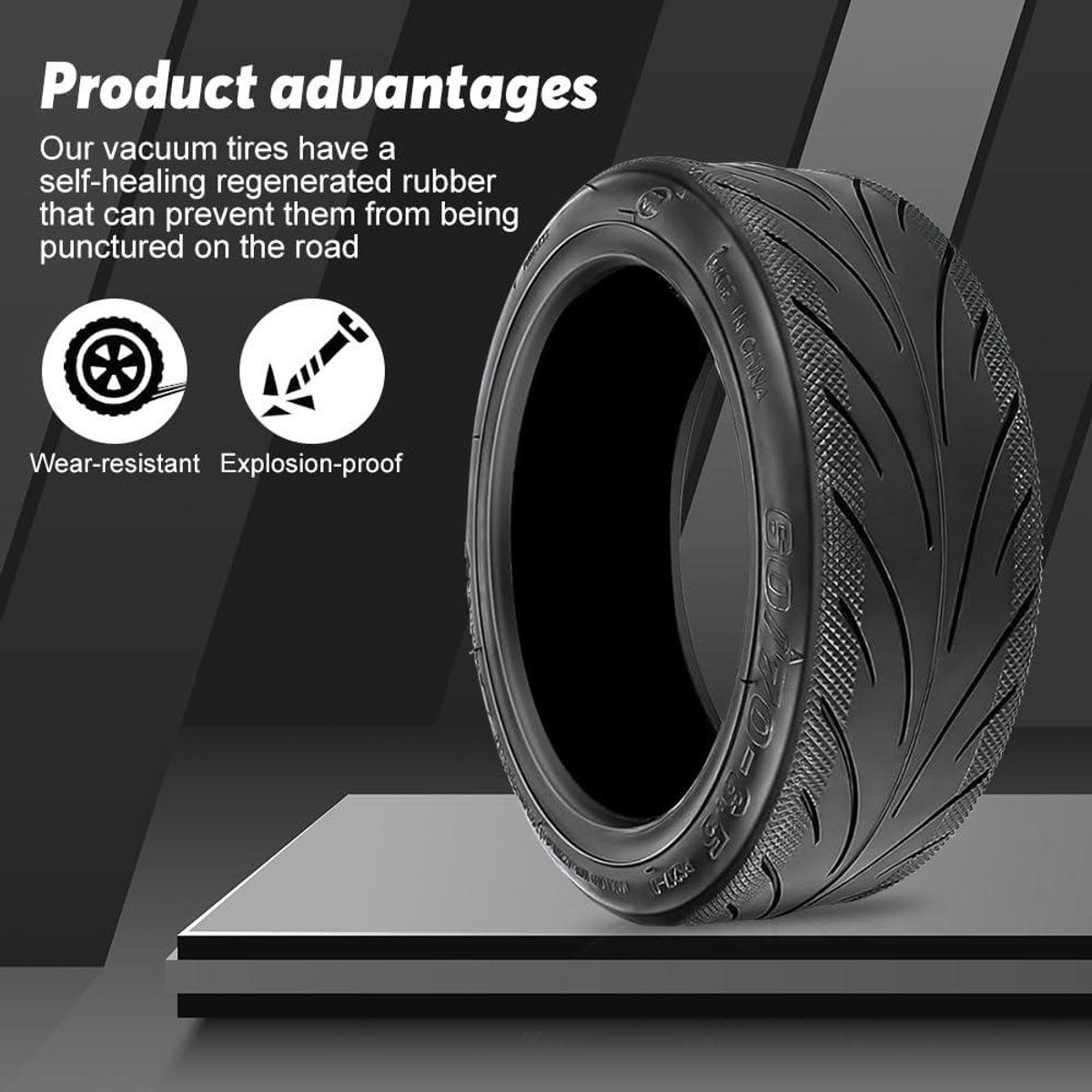 60/70-6.5 antislip vervangende massieve rubberbanden – Slijtvast, tubeless banden met ventiel, compatibel met Segway Ninebot Max G30 Buitenspeelvoertuigaccessoire kopen online