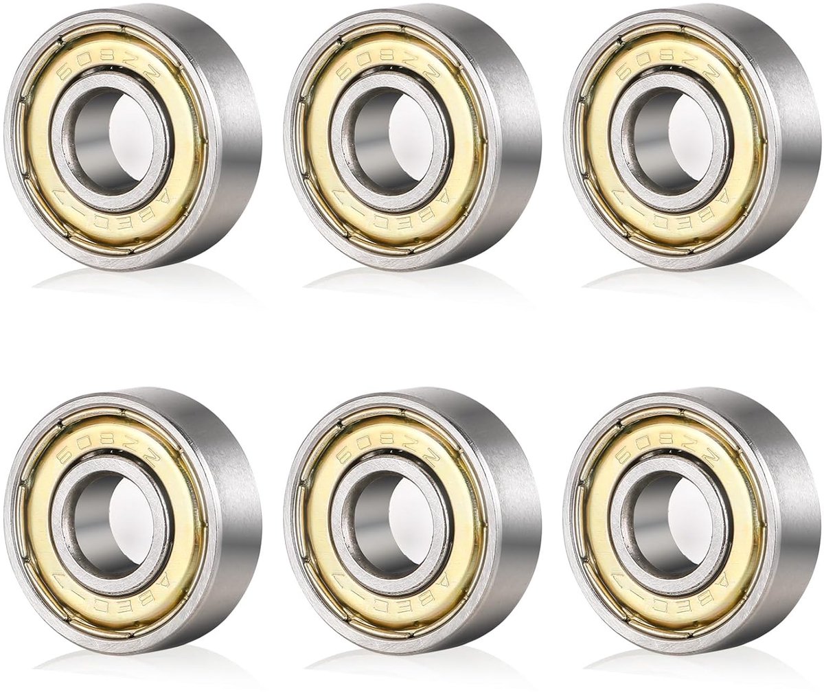 608ZZ kogellagers - 8 mm x 22 mm x 7 mm - metalen dubbele afgeschermde miniatuur - skateboard en inline skates accessoires - geschikt voor ABEC kogellagers Skateonderdeel kopen online