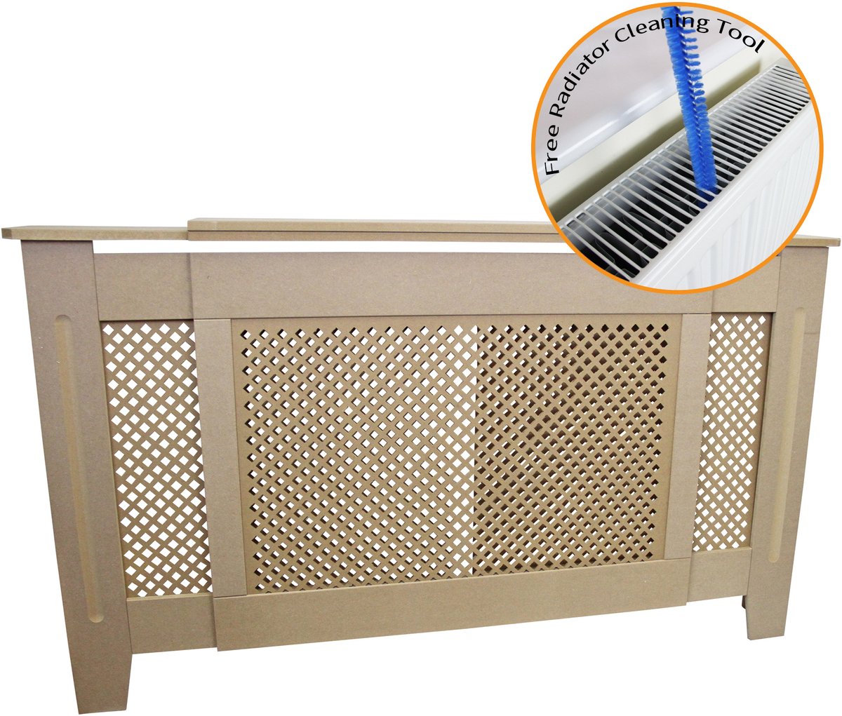 Adjustable Radiator Cover MDF Unfinished 1400mm - 1920mm Radiator onderdeel en accessoire kopen online