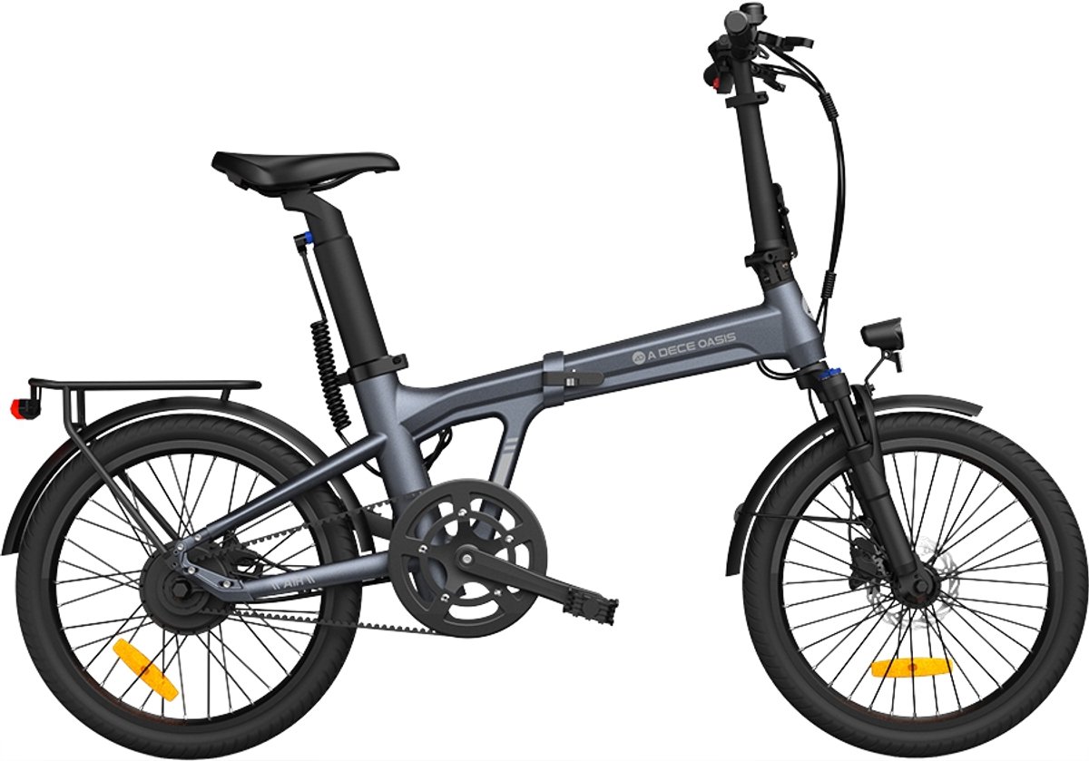 ado e bike air 20pro elektrische fiets bafang motor vouwfiets riemaandrijving stadsfiets 20 inch hydraulische remmen e producten achterrek met gereedschap mobiele telefoonhouder grijs