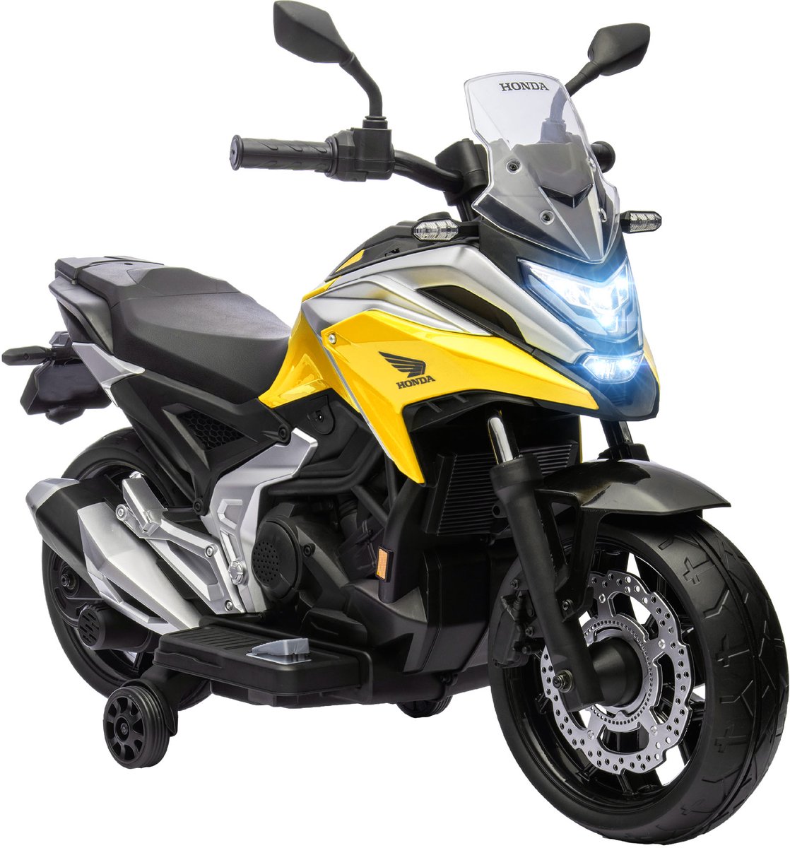 AIYAPLAY Electric Ride-on Motorcycle Kunststof, Metaal 107L x 46B x 75H cm Geel Accuvoertuig kopen online