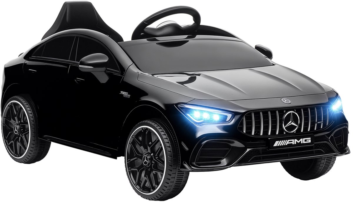 aiyaplay elektrische auto voor kinderen kunststof metaal 110l x 61b x 45h cm zwart