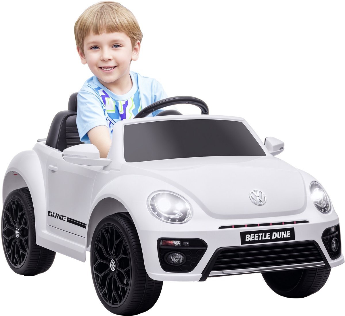 AIYAPLAY Elektrische Kinderauto Kunststof, Metaal 97L x 56,5B x 46H cm Wit Accuvoertuig kopen online