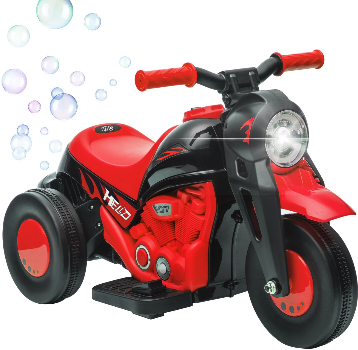 AIYAPLAY - Elektrische motorfiets - 80x36x43,5cm - Kunststof - Rood Accuvoertuig kopen online