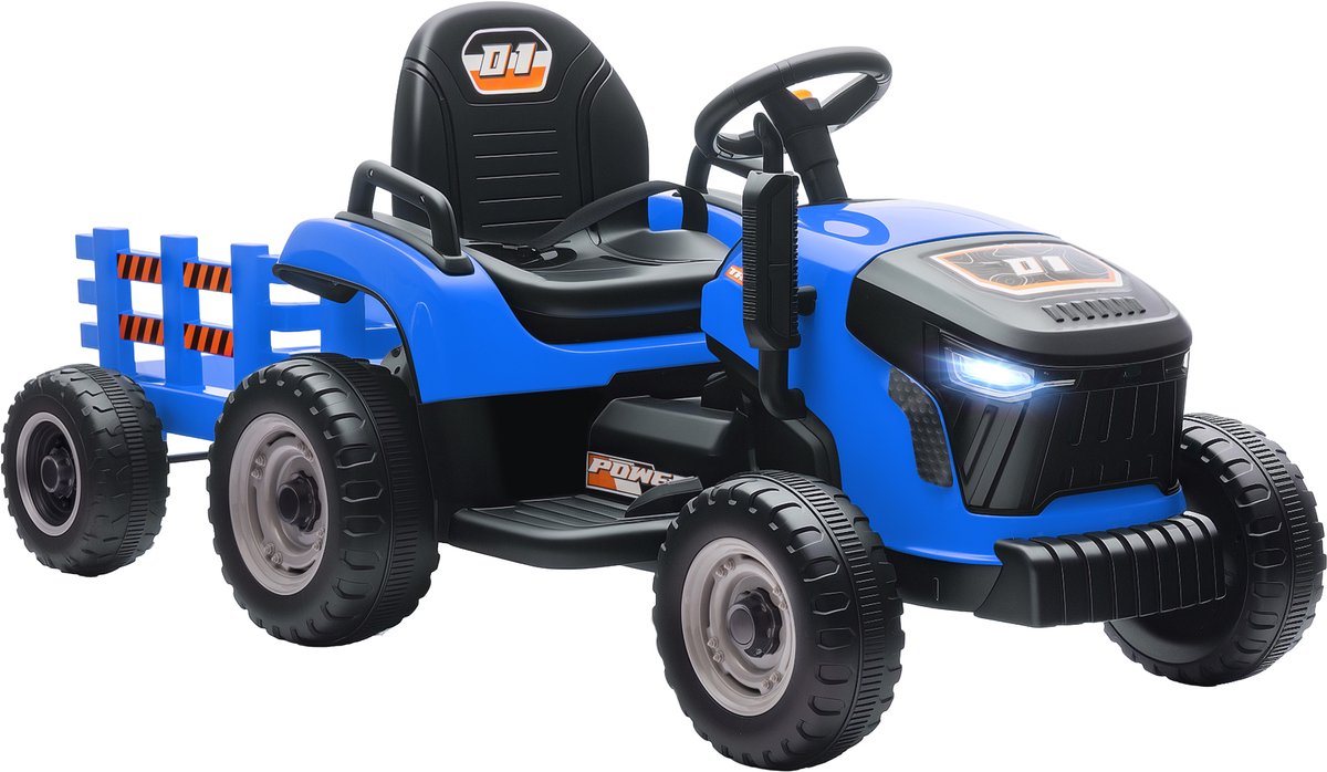 AIYAPLAY Elektrische rij-constructieauto Kunststof, Metaal 139L x 58B x 55H cm Blauw Accuvoertuig kopen online
