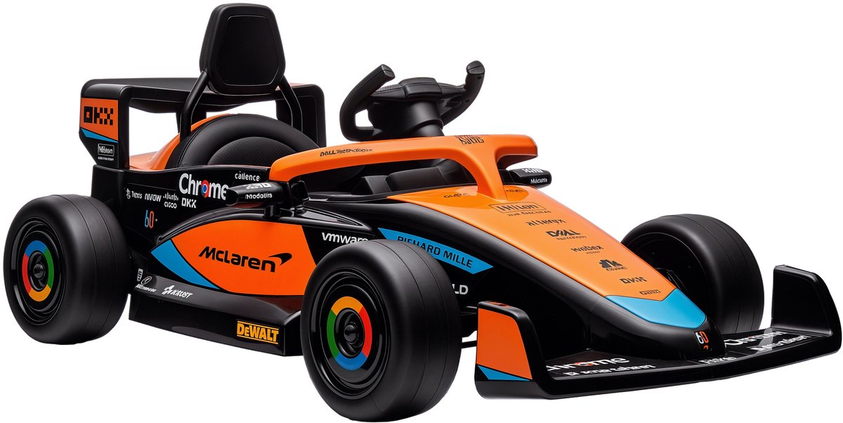 AIYAPLAY Elektrische speelgoedauto voor kinderen Kunststof, staal 115L x 67B x 50H cm Oranje Accuvoertuig kopen online