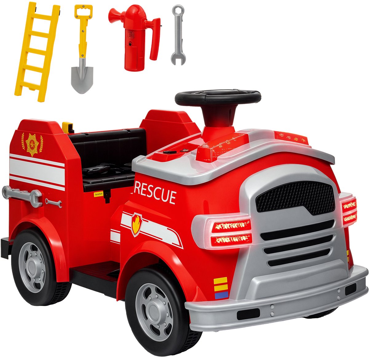 AIYAPLAY-Kinder Elektroauto-Kunststoff, Stahl-86L x 49B x 52H cm-Rot Accuvoertuig kopen online