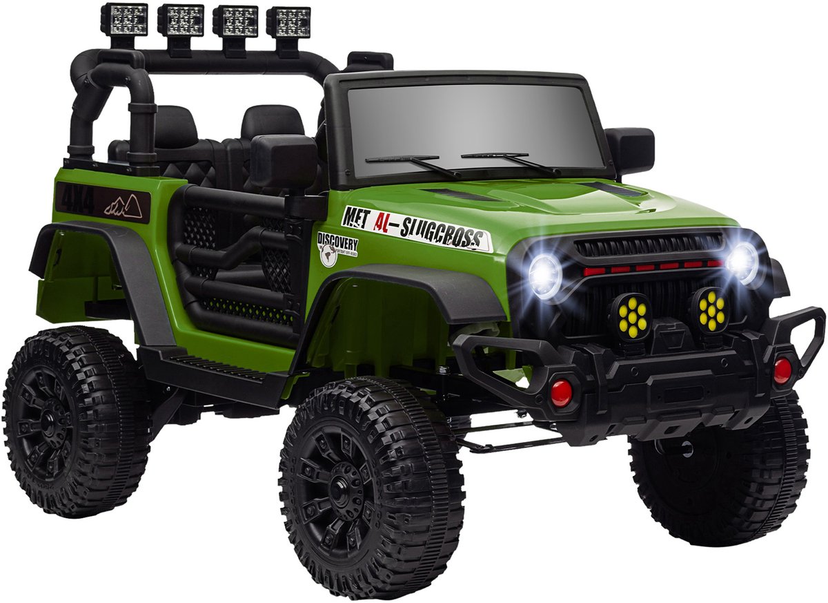 aiyaplay kinderen rijden op off road speelgoed vrachtwagen pp metaal 100x63x65cm groen