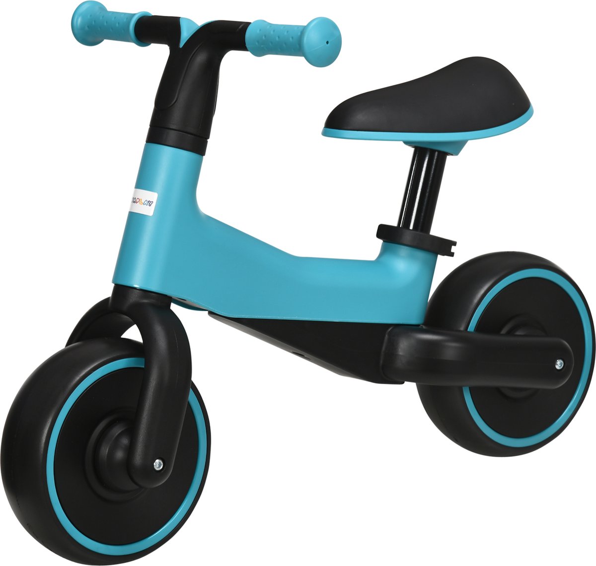 aiyaplay kinderloopfiets metalen frame verstelbare stoel blauw