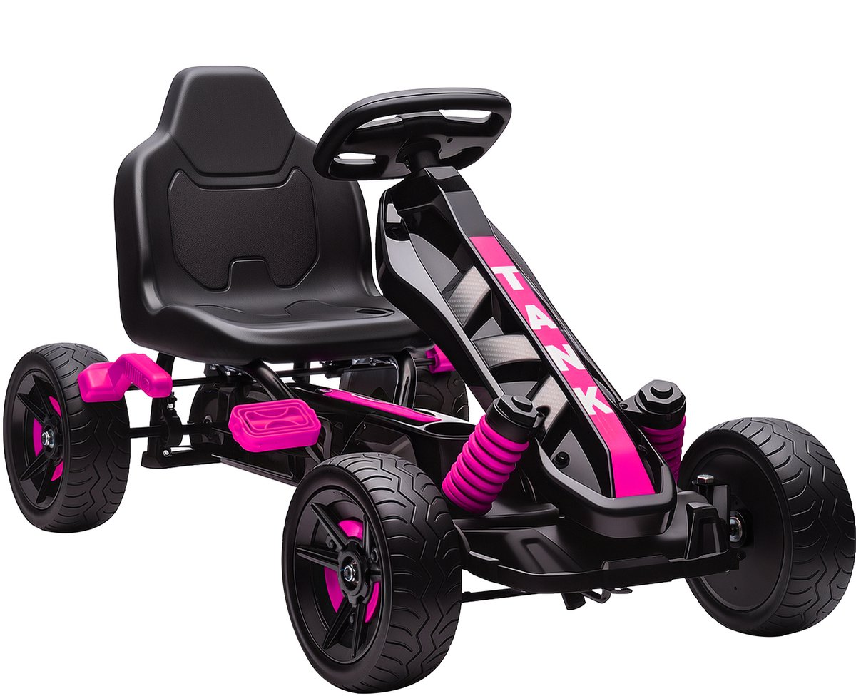 AIYAPLAY-Pedal Go Kart-100x59x60.5cm-Plastic-Roze Skelter kopen online