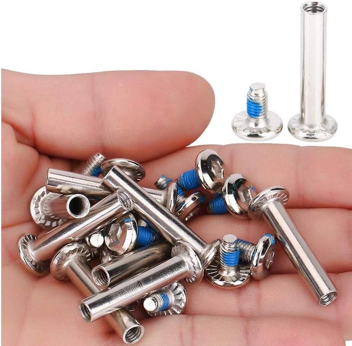 allecto plus 10 stuks inlineskate wielschroeven van ijzer voor skate wielen vervanging skate wielas inline schroeven 31 mm