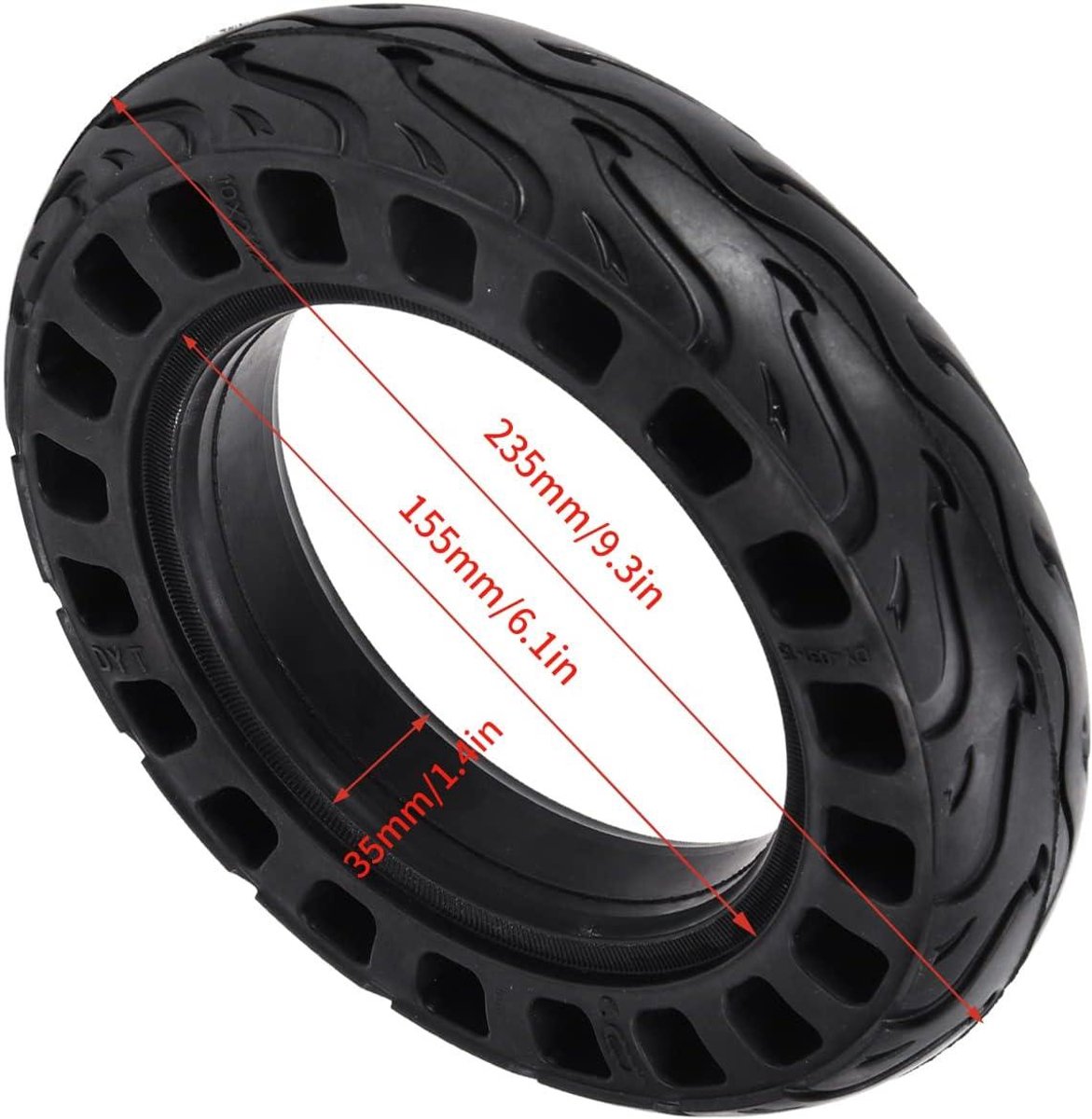 allecto plus 10x2 125 massieve band met bijenkorf design voor elektrische scooter 100 kg draaggewicht inflatievrij geschikt voor m365 en pro