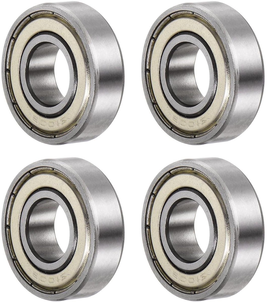 allecto plus 4 kogellagers voor skateboard scooter en fiets 12 mm x 28 mm x 8 mm