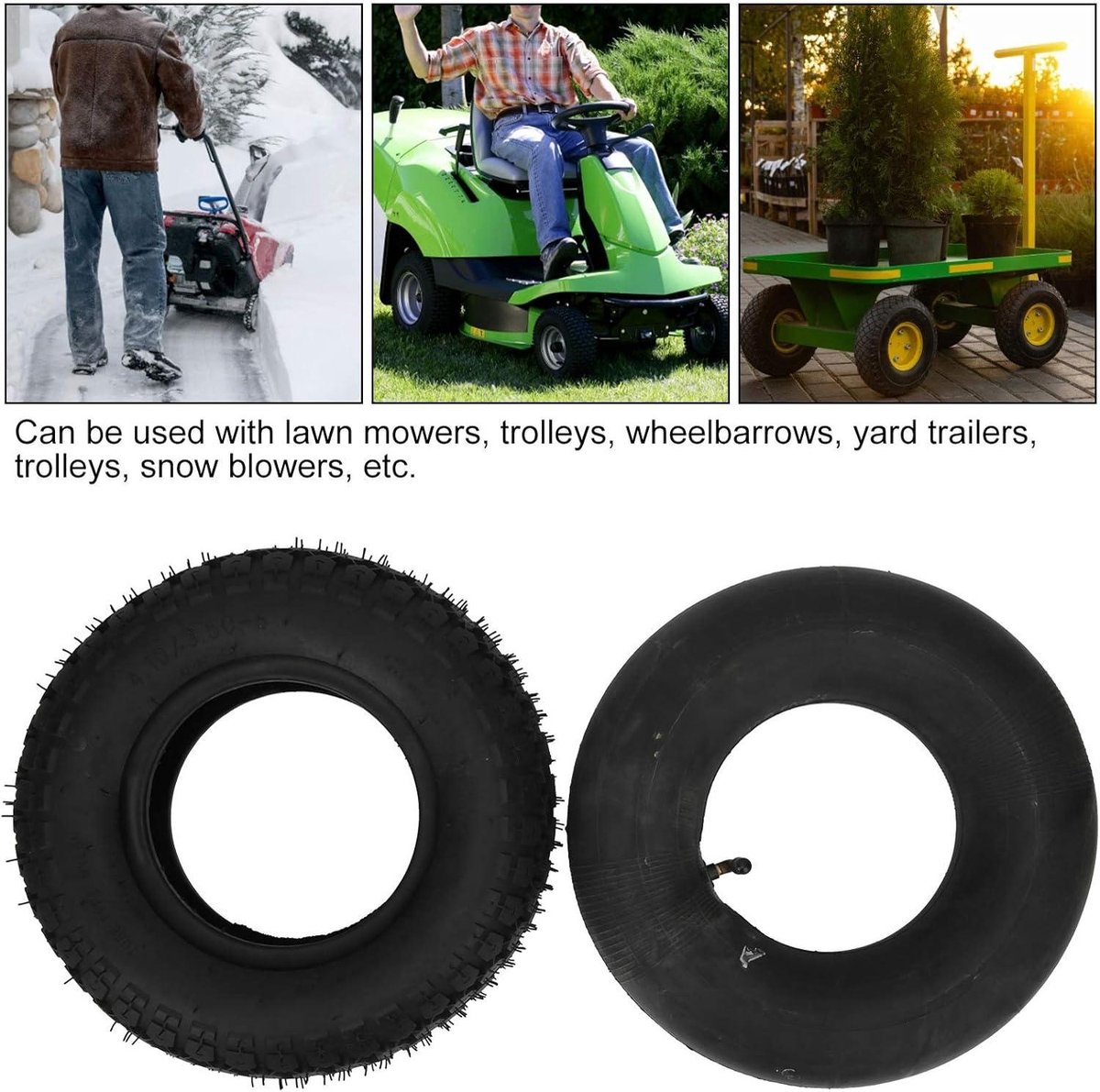 Allecto plus - Band en Wiel 4.10/3.50-6 voor Scooter en Grasmaaier - Binnenband Accessoire Tool Buitenspeelvoertuigaccessoire kopen online