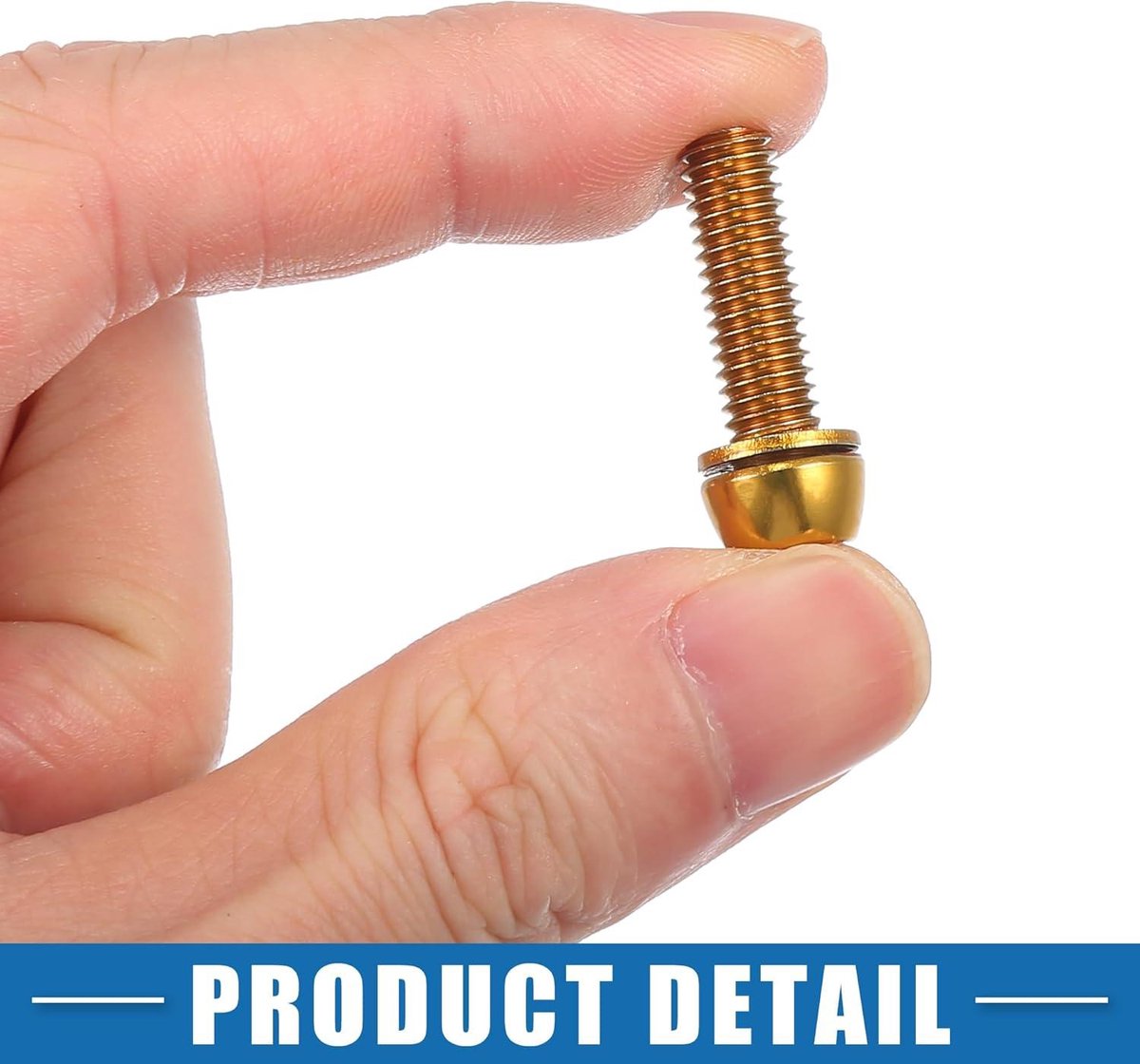 allecto plus conische bouten schroeven voor fietsstuur m6x20mm in gouden kleur set van 10