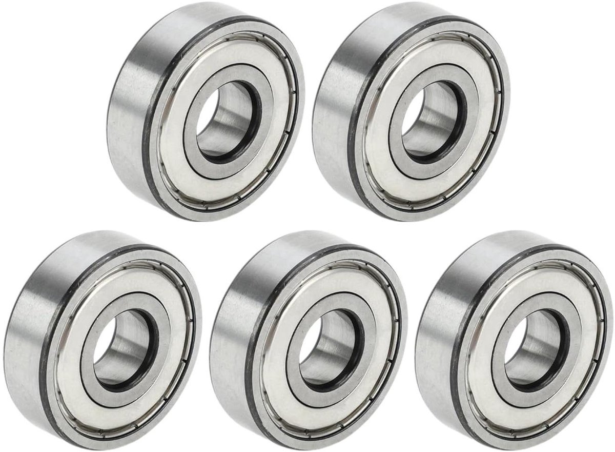 allecto plus diepe groefkogellagers 15x42x13mm dubbele metalen afdichting geschikt voor scooter skateboard wielen pak van 5 stuks