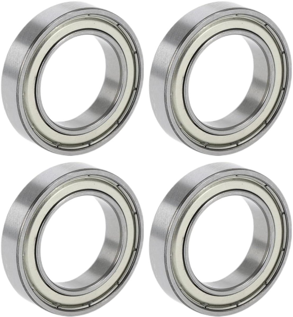 allecto plus diepe groefkogellagers p6 20x32x7mm voor scooter skateboard wiel set van 4 zilverkleurig met metalen afdichting
