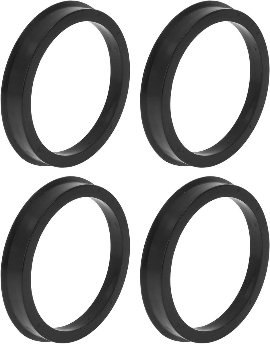 Allecto Plus - Duurzame Hub Centric Rings OD 64.1mm naar ID 54.1mm Zwart - Set van 4 Stuks met Schokabsorberende Kenmerken Skateonderdeel kopen online