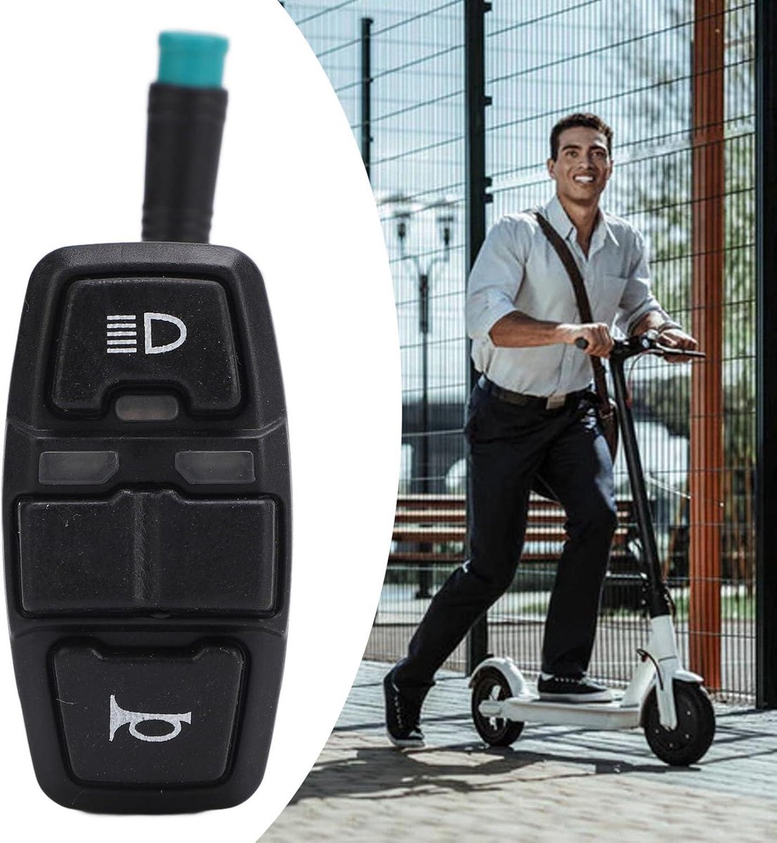 Allecto Plus - Elektrische Step Schakelaar 3 in 1 M5 Step - Koplamp Claxon Richtingaanwijzer Schakelaar Buitenspeelvoertuigaccessoire kopen online