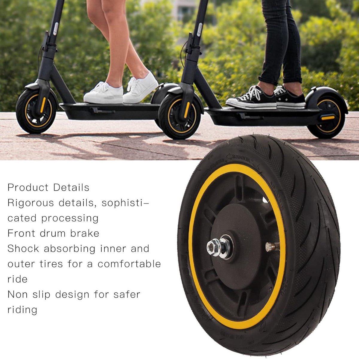 Allecto Plus - Elektrische step voorwiel 10 Inch met trommelrem, vervangwiel voor Max G30 accessoires Buitenspeelvoertuigaccessoire kopen online