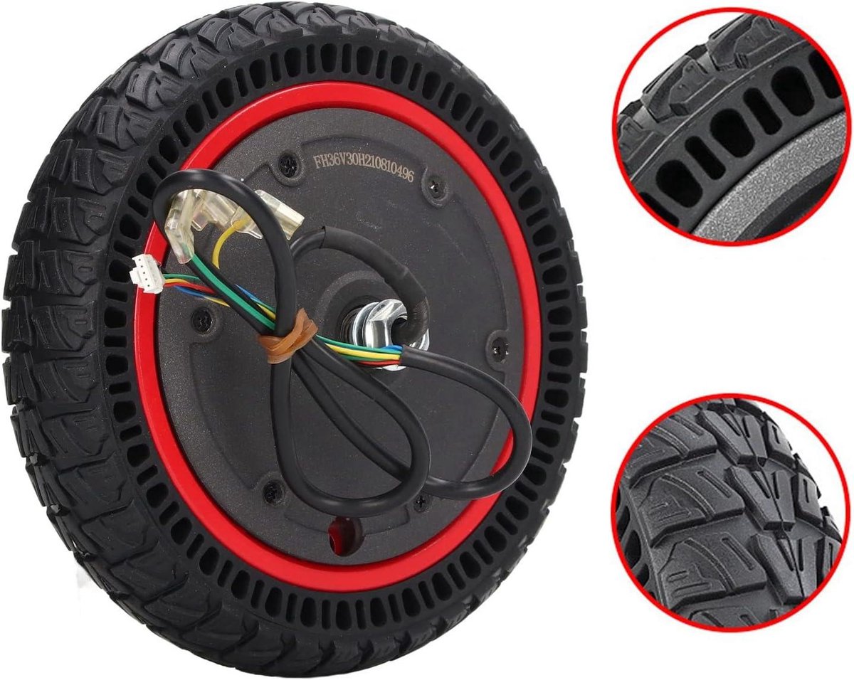 allecto plus elektrische step wielnaafmotor met schokdemping en 350w vermogen geschikt voor xiaomi m365 pro 36v elektrische scooter accessoire met wielbanden