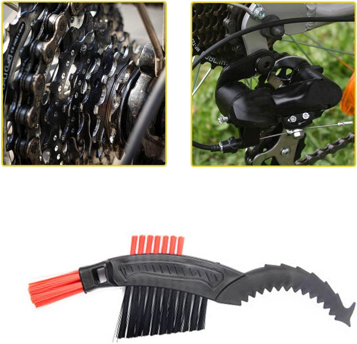 allecto plus fietsreinigingsset met 3 stuks voor mountain road city en vouwfiets