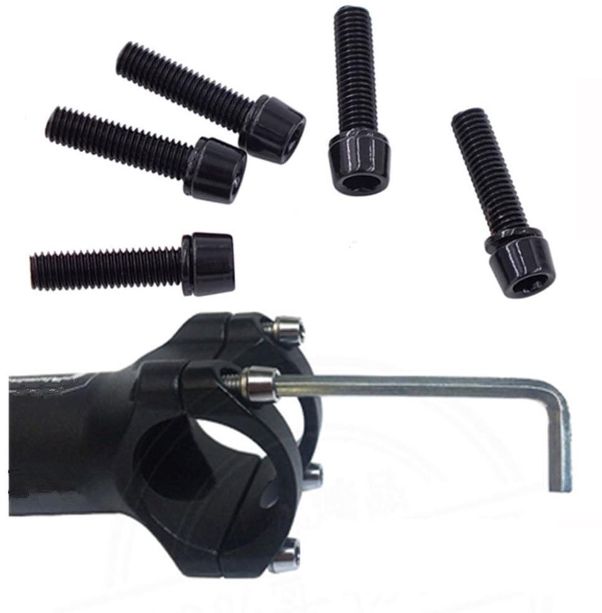 Allecto plus - Fietsstuurbouten 15 stuks voor fietsstuurbouten vaste schroeven - mountainbike racefiets (M5 x 20 mm) Fiets kopen online