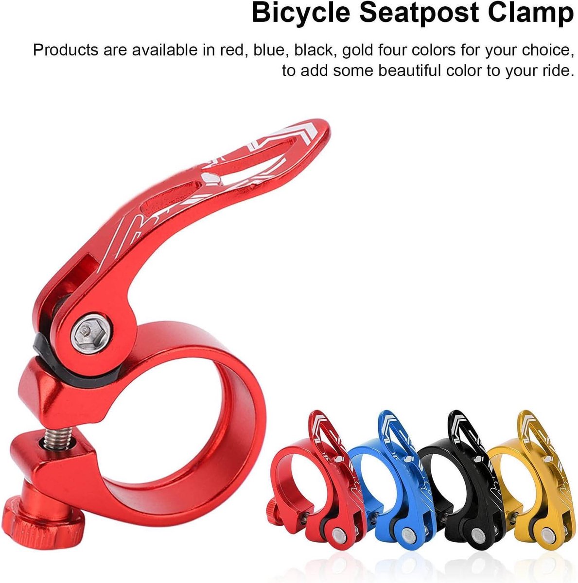 allecto plus fietszadelpenklem 34 9 mm snelspanner cnc aluminium rood fietsaccessoires fietszadelpenbeugel