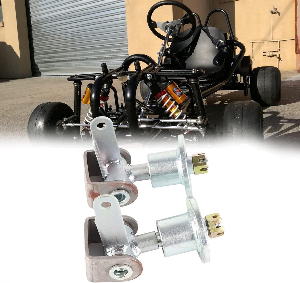 allecto plus go kart wielen voorwiel hub lager flens 17mm 3 stud fusee spindel geschikt voor 5 inch banden go kart atv quad bike