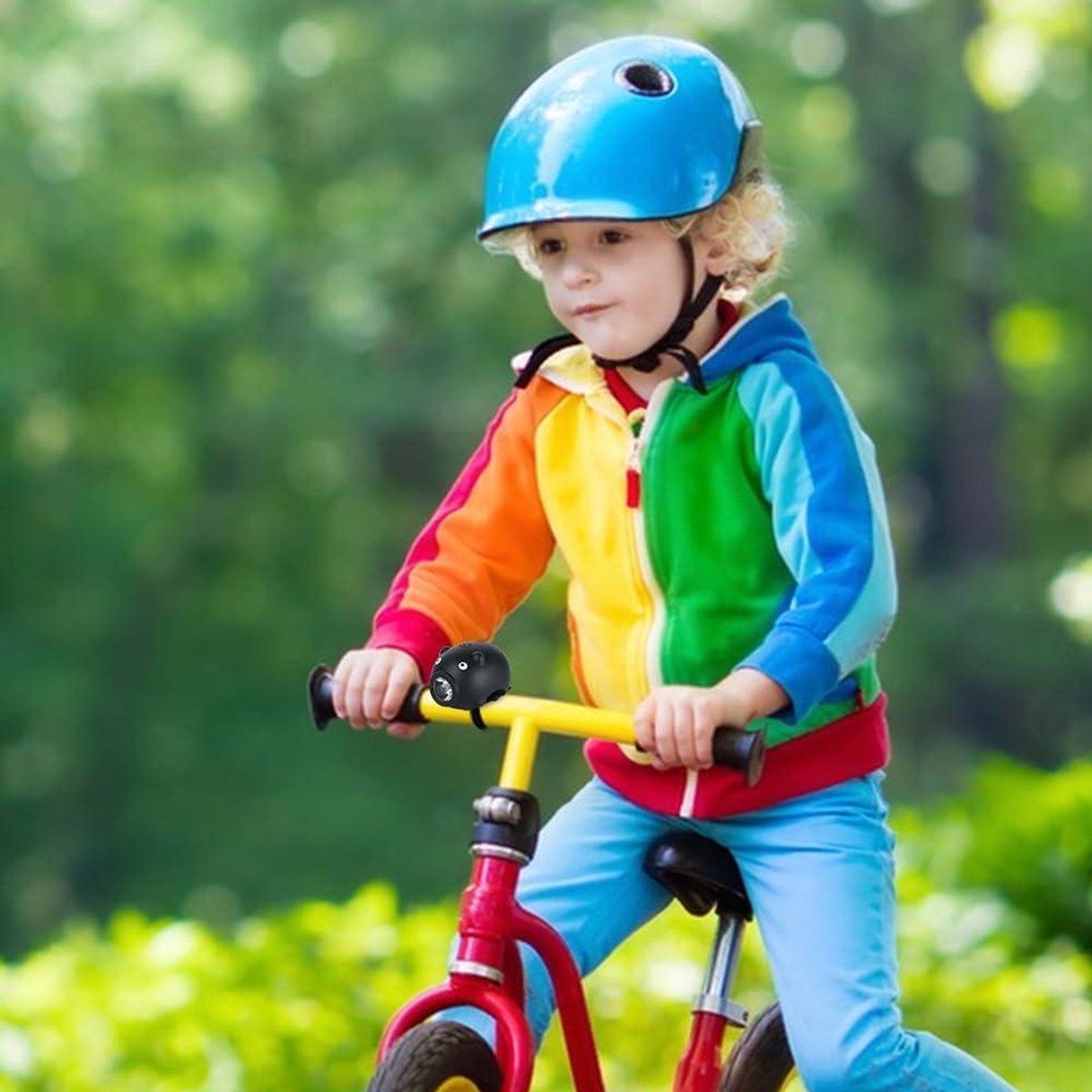 Allecto Plus - LED kinderscooterlicht met claxon en USB - zwart - IP64 waterdicht Step kopen online