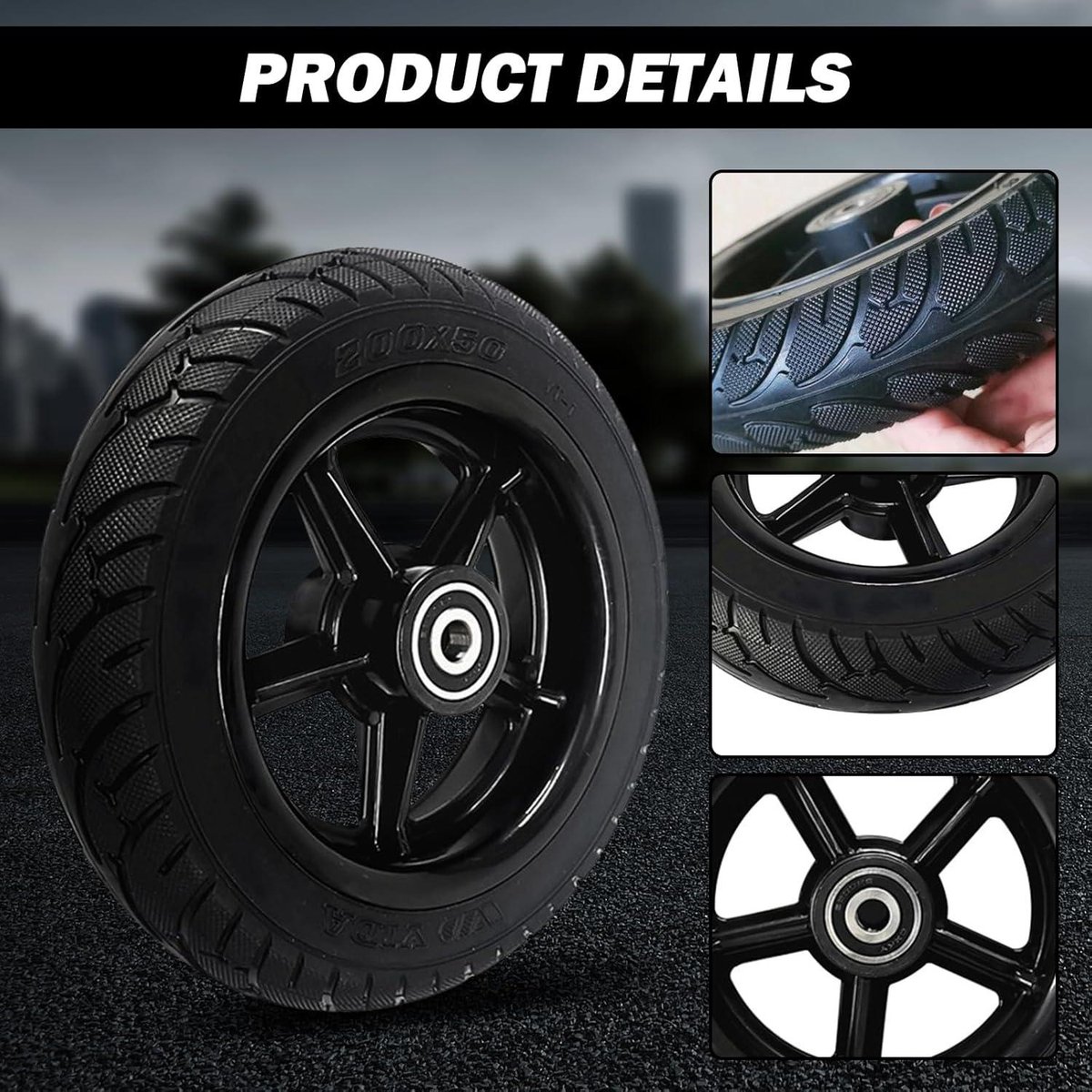 allecto plus massieve rubberen banden 8 inch voor elektrische step anti slip reservebanden niet pneumatische banden scooter reserve wielen