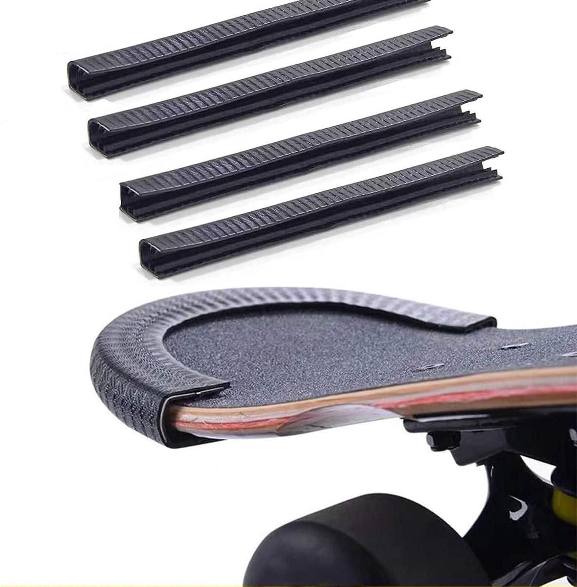 Allecto plus - Neus- en staartbescherming voor skateboards en longboards, schokbestendig rubber, 2 paar Skateonderdeel kopen online