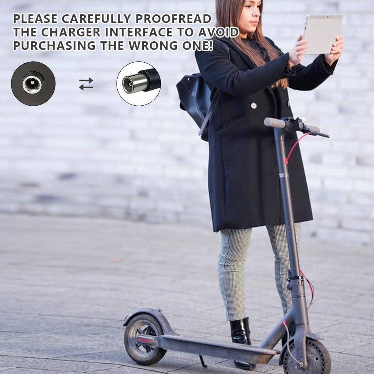 Allecto Plus - Oplaadkabel voor Elektrische Scooter Xiaomi M365 - Geschikt voor Ninebot E25 ES1 ES2 ES3 ES4 E22 - Snellader met Laadindicator Buitenspeelvoertuigaccessoire kopen online