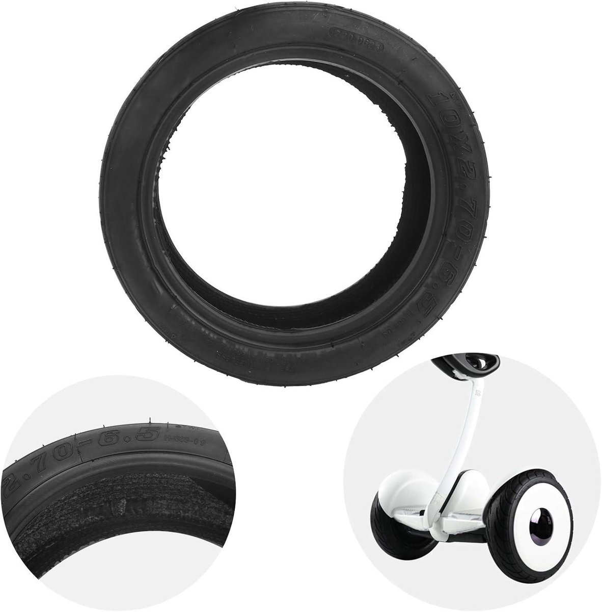 allecto plus rubberen banden 10 x 270 65 voor elektrische scooter hoverboard 10 inch vacu m rubberen wiel duurzaam en stevig verbeterde grip