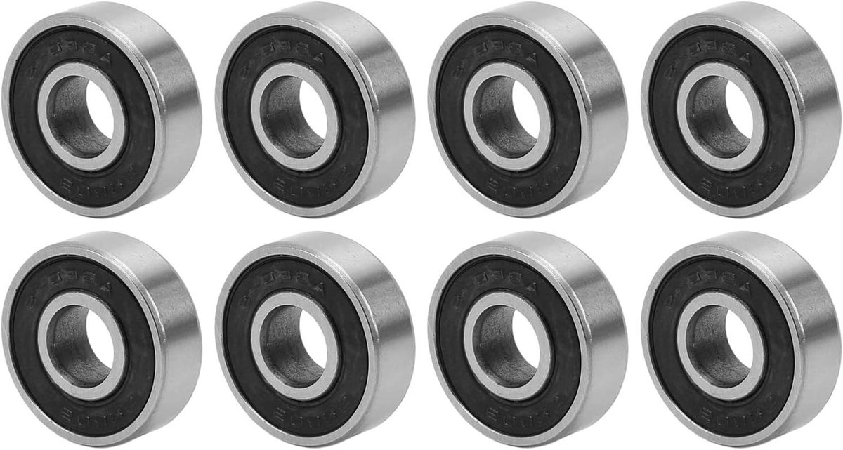 allecto plus skateboardlagers set voor hoge snelheid skaten abec 9 pakket van 8 stuks