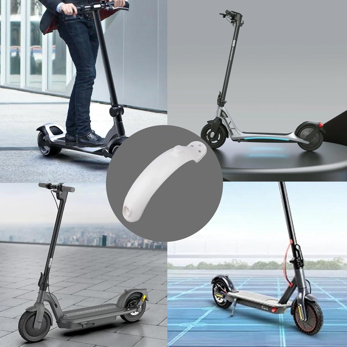 allecto plus spatbord voor elektrische step geschikt voor xiaomi m365 1s beschermt tegen opspattend vuil