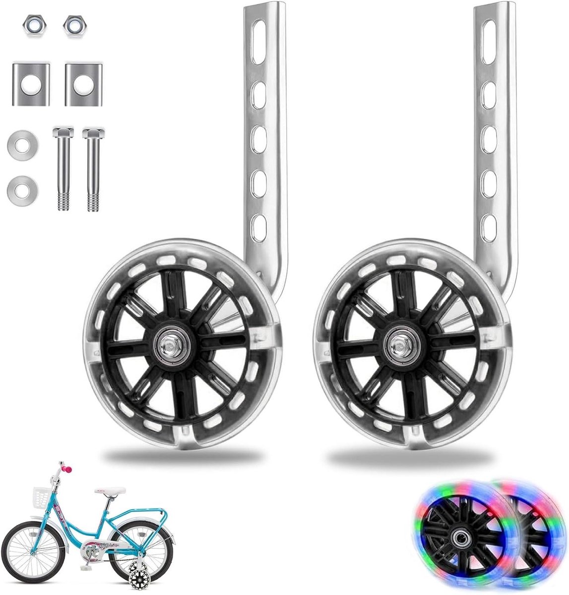 Allecto plus - Universele Steunwielen voor Kinderfiets Zwart - Eenvoudige Montage Kinderfiets kopen online